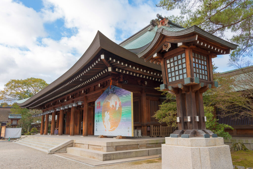 Kashihara Jingu shrine in Kashihara, Nara, Japan. The Shrine was originally built in 1890. (Feb 6 2020)